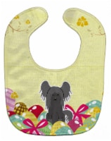 Carolines Treasures BB6112BIB Easter Eggs Chinese Crested Black Baby Bib