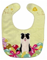 Carolines Treasures BB6118BIB Easter Eggs Border Collie Black & White Baby Bib