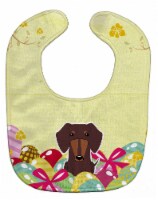 Carolines Treasures BB6131BIB Easter Eggs Dachshund Chocolate Baby Bib