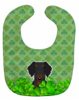 Carolines Treasures BB6268BIB Wire Haired Dachshund Black Tan Shamrocks Baby Bib
