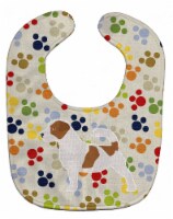 Carolines Treasures BB6312BIB Jack Russell Terrier Pawprints Baby Bib