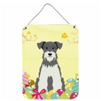 Easter Eggs Miniature Schnauzer Salt and Pepper Wall or Door Hanging Prints
