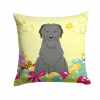 Carolines Treasures BB6081PW1414 Easter Eggs Briard Black Fabric Decorative Pil