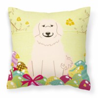Carolines Treasures BB6083PW1818 Easter Eggs Great Pyrenese Fabric Decorative P