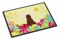 Carolines Treasures BB6113JMAT Easter Eggs Chinese Crested Cream Doormat 24x36