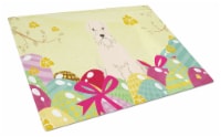 Easter Eggs Soft Coated Wheaten Terrier Glass Cutting Board Large