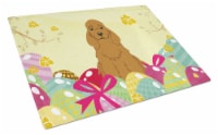 Carolines Treasures BB6095LCB Easter Eggs Cocker Spaniel Red Glass Cutting Boar