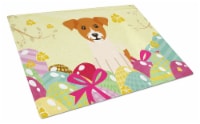 Carolines Treasures BB6108LCB Easter Eggs Jack Russell Terrier Glass Cutting Bo