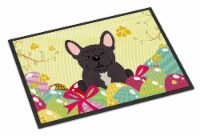 Carolines Treasures BB6009MAT Easter Eggs French Bulldog Brindle Doormat 18x27