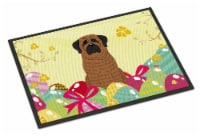 Carolines Treasures BB6015MAT Easter Eggs Mastiff Brindle Doormat 18x27