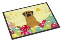 Carolines Treasures BB6018MAT Easter Eggs Mastiff Doormat 18x27