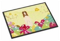 Carolines Treasures BB6023MAT Easter Eggs Borzoi Doormat 18x27