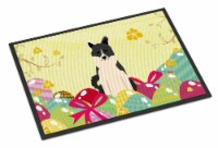 Easter Eggs Russo-European Laika Spitz Indoor or Outdoor Mat 18x27