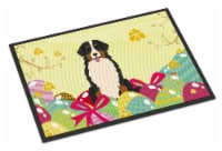 Carolines Treasures BB6036MAT Easter Eggs Bernese Mountain Dog Doormat 18x27