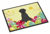 Carolines Treasures BB6066MAT Easter Eggs Giant Schnauzer Doormat 18x27
