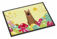 Carolines Treasures BB6067MAT Easter Eggs German Shepherd Doormat 18x27