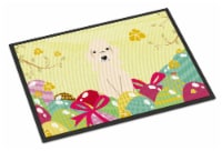 Easter Eggs Bedlington Terrier Sandy Indoor or Outdoor Mat 18x27