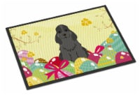 Easter Eggs Cocker Spaniel Black Indoor or Outdoor Mat 18x27