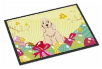 Carolines Treasures BB6094MAT Easter Eggs Cocker Spaniel Buff Doormat 18x27