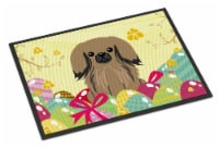 Carolines Treasures BB6102MAT Easter Eggs Pekingese Tan Doormat 18x27