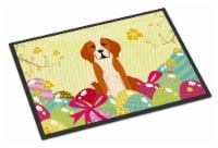 Carolines Treasures BB6110MAT Easter Eggs English Foxhound Doormat 18x27