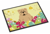 Carolines Treasures BB6124MAT Easter Eggs English Bulldog Fawn Doormat 18x27