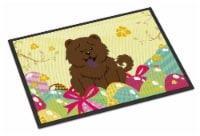 Carolines Treasures BB6141MAT Easter Eggs Chow Chow Chocolate Doormat 18x27