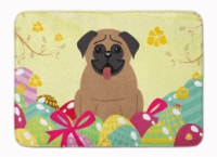Carolines Treasures BB6005RUG Easter Eggs Pug Brown Machine Washable Memory Foa