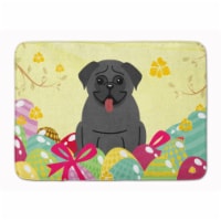 Carolines Treasures  BB6006RUG Easter Eggs Pug Black Machine Washable Memory Foa