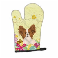 Carolines Treasures BB6078OVMT Easter Eggs Papillon Red White Oven Mitt