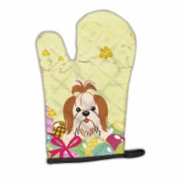 Carolines Treasures BB6087OVMT Easter Eggs Shih Tzu Red White Oven Mitt