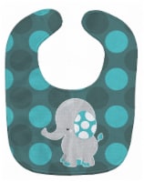 Carolines Treasures BB6837BIB Polkadot Grey Elephant Baby Bib