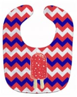Carolines Treasures BB7063BIB Ice Pop Popsicle Red White Blue Baby Bib