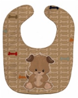 Carolines Treasures BB7075BIB Puppy on Brown Bones Baby Bib