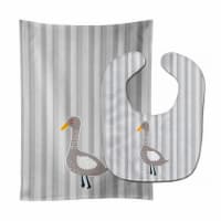 Carolines Treasures BB6749STBU Grey Goose Baby Bib & Burp Cloth