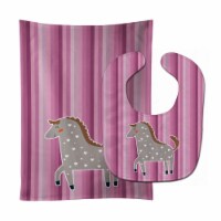 Carolines Treasures BB6759STBU Horse Baby Bib & Burp Cloth
