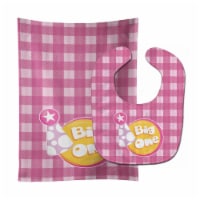 Carolines Treasures BB6830STBU Girl Big One Baby Bib & Burp Cloth