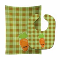 Carolines Treasures BB6891STBU Carol the Carrot Baby Bib & Burp Cloth
