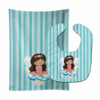 Carolines Treasures BB6905STBU Fairy on Mushroom Baby Bib & Burp Cloth