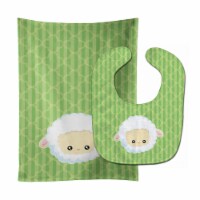 Carolines Treasures BB6928STBU Sheep Lamb Face Baby Bib & Burp Cloth