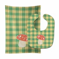 Carolines Treasures BB6938STBU Mushroom Baby Bib & Burp Cloth