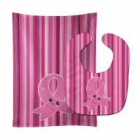 Carolines Treasures BB6978STBU Breast Cancer Awareness Ribbon Face Baby Bib & Burp Cloth