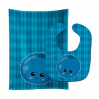 Carolines Treasures BB6984STBU Blueberry Face Baby Bib & Burp Cloth