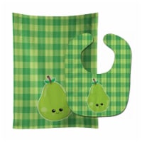 Carolines Treasures BB6986STBU Pear Face Baby Bib & Burp Cloth