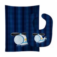 Carolines Treasures BB7008STBU Police Helicopter Baby Bib & Burp Cloth