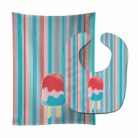Carolines Treasures BB7062STBU Ice Pop Popsicle Red Pink Blue Baby Bib & Burp Cloth