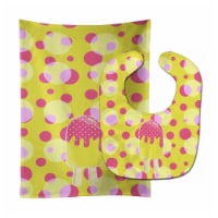 Carolines Treasures BB7070STBU Ice Pop Popsicle Pink Yellow Baby Bib & Burp Cloth