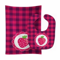 Carolines Treasures BB7105STBU Stawberry Baby Bib & Burp Cloth