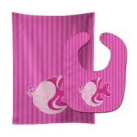 Carolines Treasures BB7131STBU Pink Fish Baby Bib & Burp Cloth