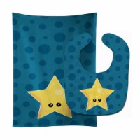 Carolines Treasures BB7159STBU Weather Night Star Face Baby Bib & Burp Cloth